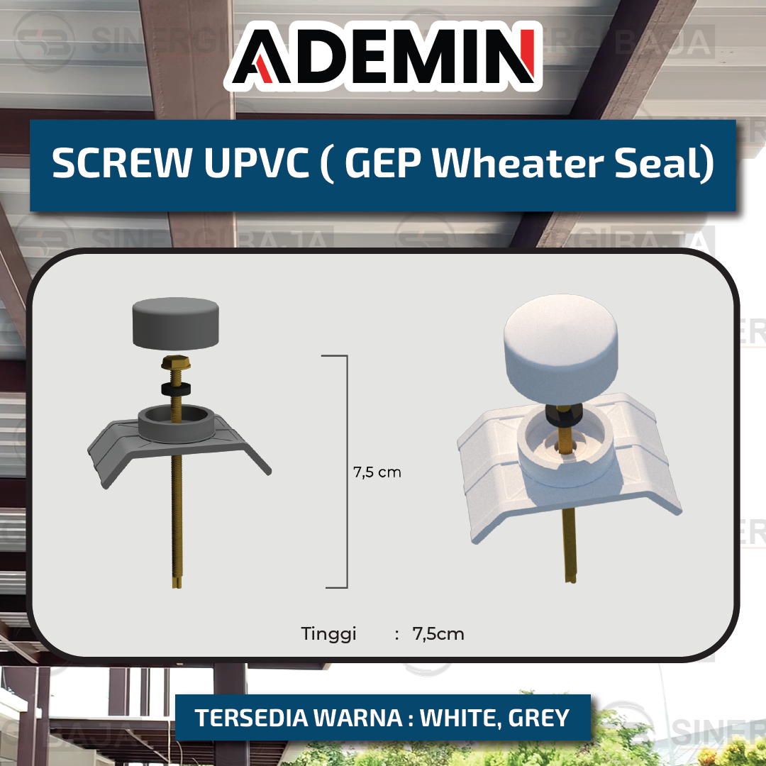 LOCKSEAL SCREW ADEMIN UPVC ( GEP Wheater Seal)
